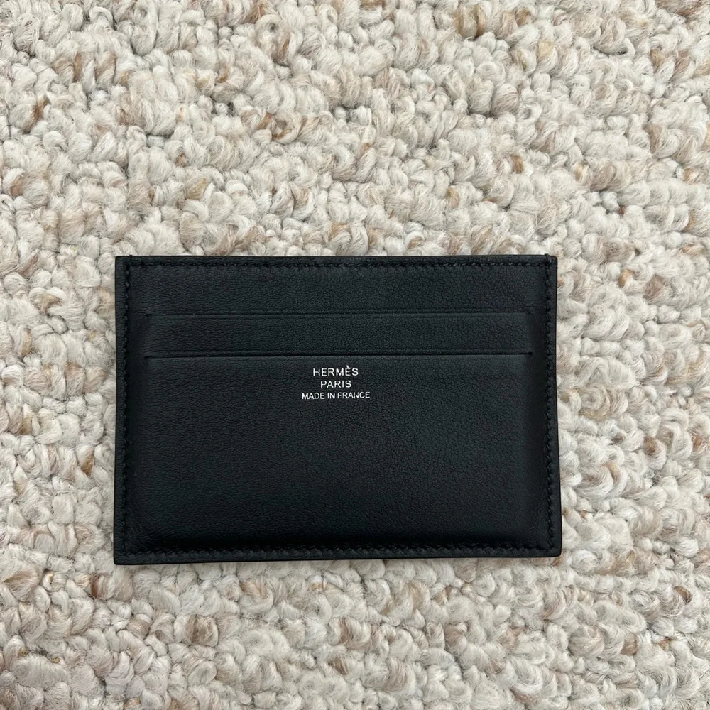 Hermes Black Leather Card Holder - Picture 6 of 8